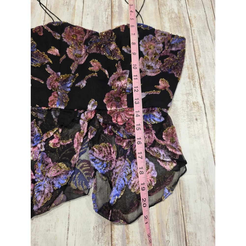 Judy Hornby Couture 3pc Silk Set Floral Devore Jacket Camisole Maxi Skirt Size 4 - Picture 11 of 16